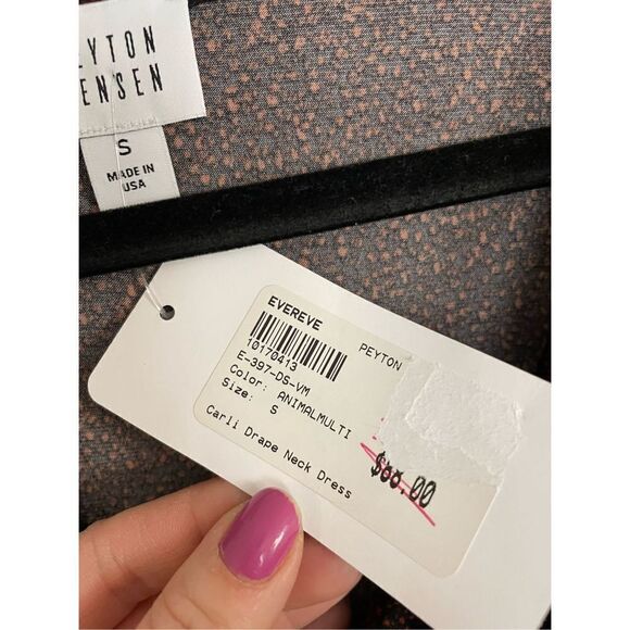 Evereve nwt Peyton Jensen draped front dress small - Picture 4 of 10